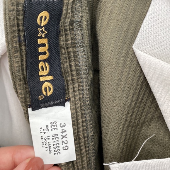 NWOT Vintage Mens Corduroy Grey Textured Stripped Pants - Picture 11 of 12